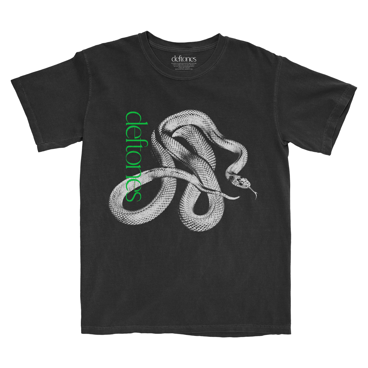 deftones logo snake tee shirt